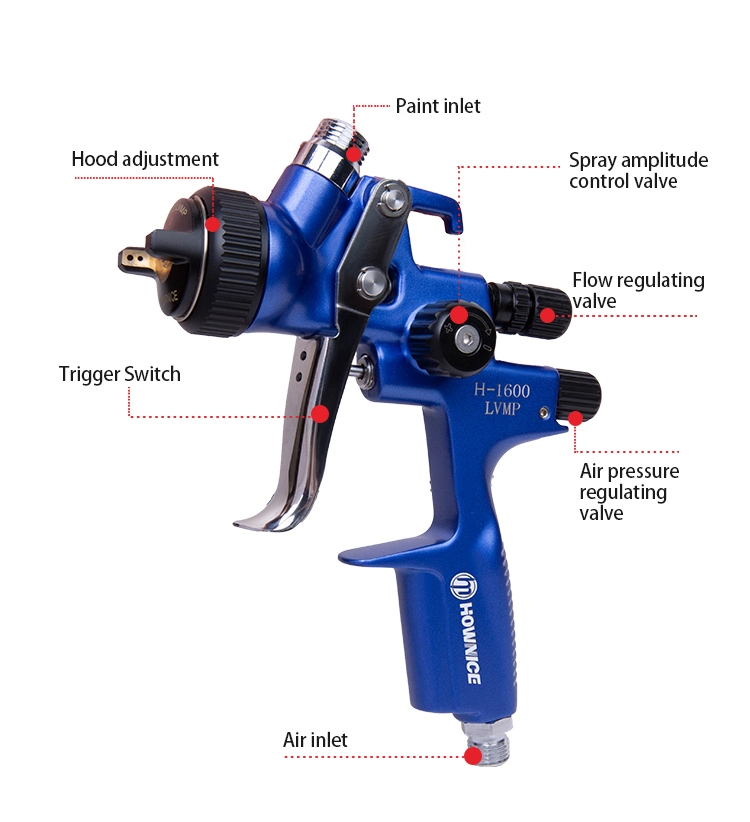 Hot Sale Air Paint Spray Gun Lvmp RP H-1600-B Air Tool Auto Repair Tool