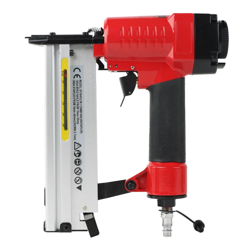 Hot Selling Air Stapler, 1/2′′ Fine Crown Stapler 380/16 420 Pneumatic Heavy Duty Staplers 6-16mm 80 Staples Gun